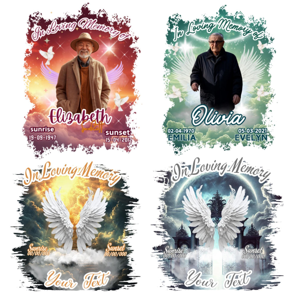 20 Memorial Bootleg T Shirt Canva Editable Templates, Editable In Loving Memory Bootleg, Memorial Canva Template, Funeral & Celebration - Editable Memorial Canva Template