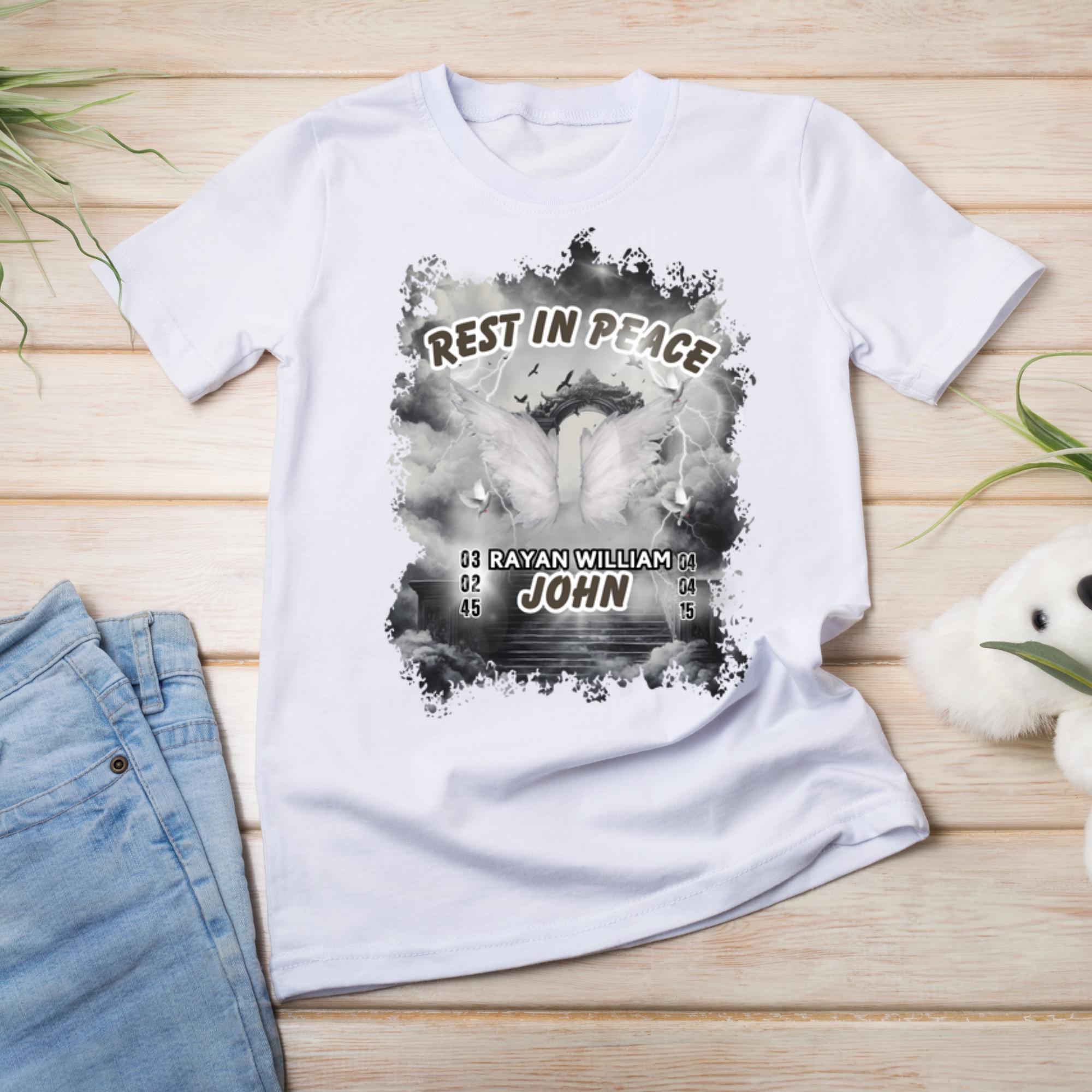 20 Memorial Bootleg T Shirt Canva Editable Templates, Editable In Loving Memory Bootleg, Memorial Canva Template, Funeral & Celebration - Editable Memorial Canva Template