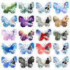17 Editable Memorial Butterfly Pin Template, in loving memory Butterfly Pin Template, memorial Canva template, Remembrance Favor - Editable Memorial Canva Template