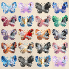 17 Editable Memorial Butterfly Pin Template, in loving memory Butterfly Pin Template, memorial Canva template, Remembrance Favor - Editable Memorial Canva Template