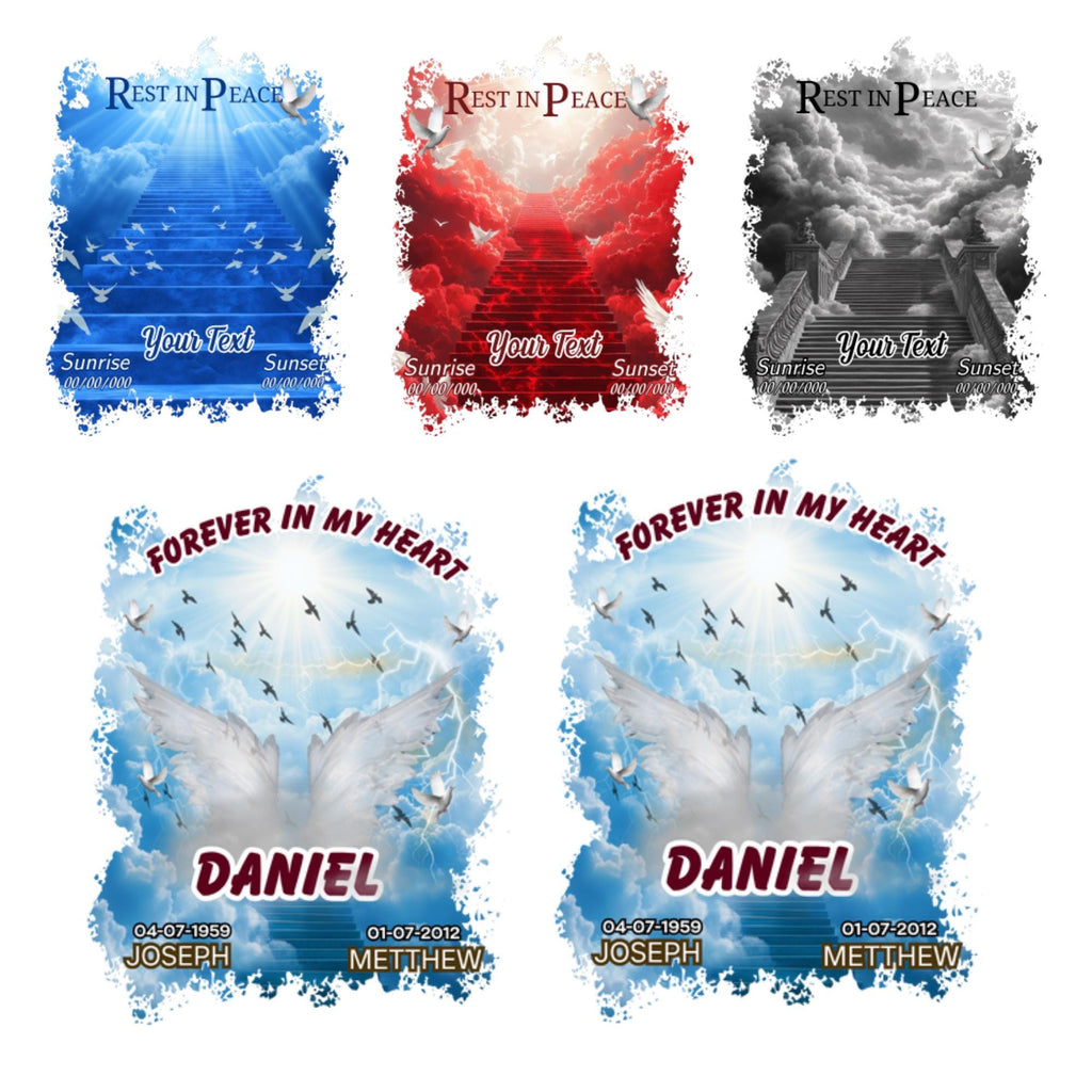 220 In Loving Memory Shirt Design canva Template mega bundle, rest in piece shirt design, Canva Memorial T-shirt, Memorial Backgrounds - Editable Memorial Canva Template