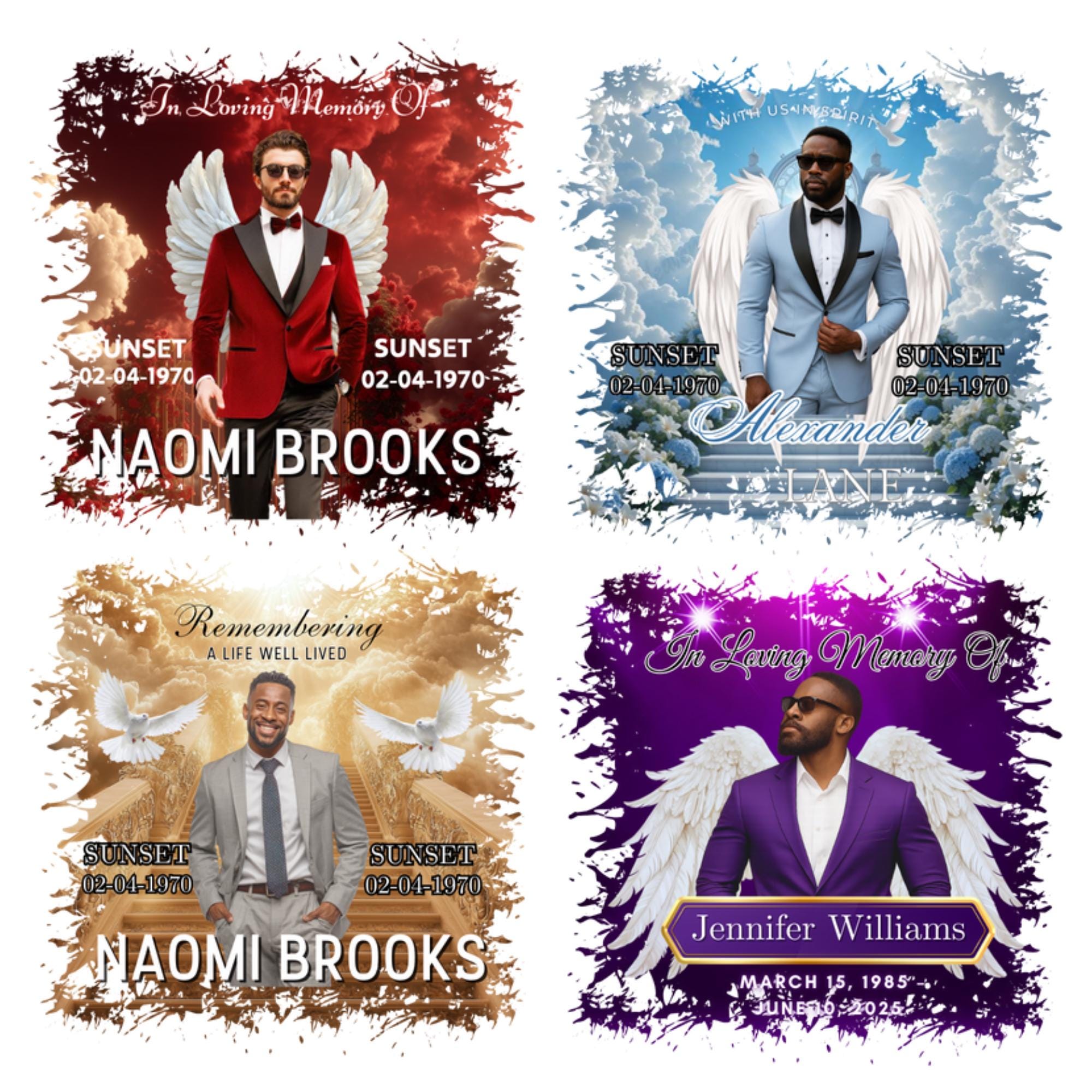 08 Memorial T Shirt Canva Editable Templates, In Loving Memory Templates, Memorial Canva Template, Funeral & Celebration of Life - Editable Memorial Canva Template