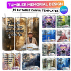 Memorial Tumbler Canva Templates: In Loving Memory Design (Digital Download) - Editable Memorial Canva Template