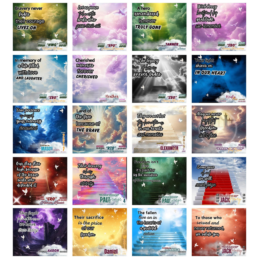 Memorial Tumbler Canva Templates: In Loving Memory Design (Digital Download) - Editable Memorial Canva Template