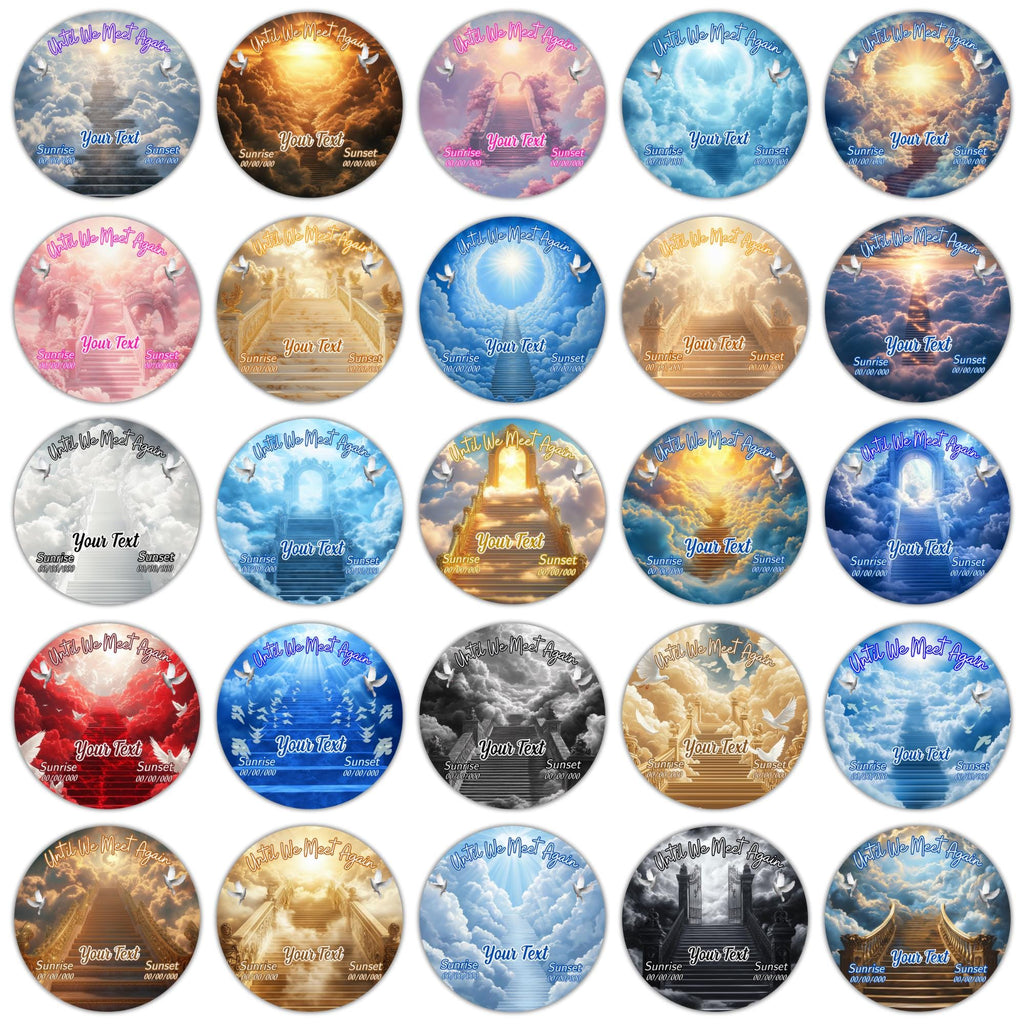 30 Memorial Pin Button Canva Editable Templates, Funeral Button Favors, RIP Templates, Memorial Pin Button Canva Designs, Digital Download - Editable Memorial Canva Template