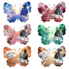 17 Editable Memorial Butterfly Pin Template, in loving memory Butterfly Pin Template, memorial Canva template, Remembrance Favor - Editable Memorial Canva Template
