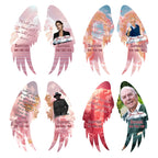 Editable Memorial Pink Wings Pin Button Template, Funeral Button Favor, In Loving Memory Canva Template, Memorial Wings Pin Canva Template - Editable Memorial Canva Template