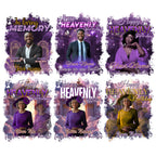 16 Happy Heavenly Purple Birthday Memorial T Shirt Editable Templates, In Loving Memory Editable Templates, Memorial Canva T Shirt Template - Editable Memorial Canva Template