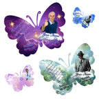 17 Editable Memorial Butterfly Pin Template, in loving memory Butterfly Pin Template, memorial Canva template, Remembrance Favor - Editable Memorial Canva Template
