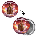 In Loving Memory Pin Button Canva Template: Funeral Memorial Designs (Digital Download - Editable Memorial Canva Template