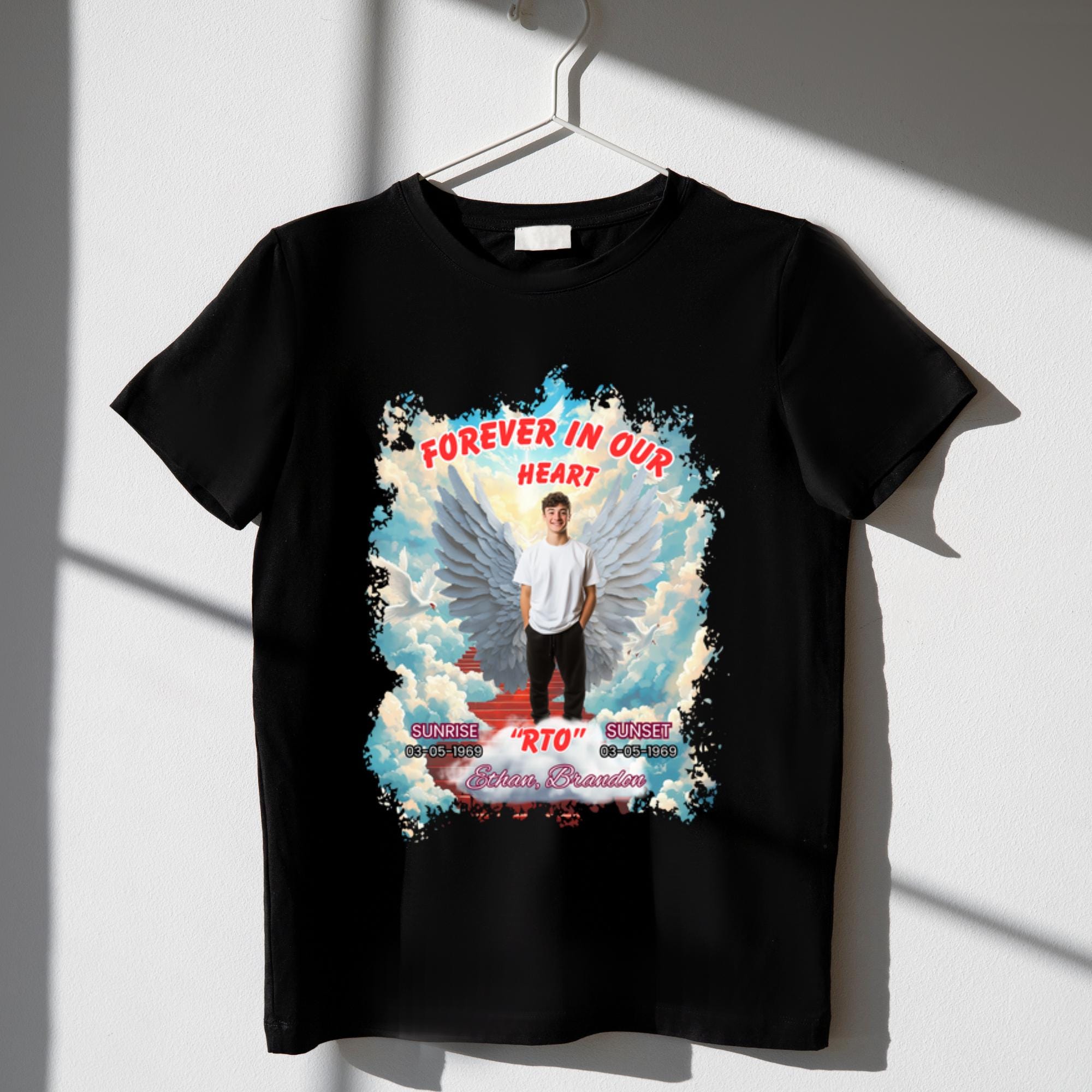 20 In Loving Memory T Shirt Canva Editable Templates, Editable Rest In Peace Designs, Memorial Canva Template, Funeral & Celebration of Life - Editable Memorial Canva Template