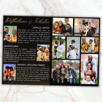 7 Pages Memorial Funeral Program Edtiable Template, In Loving Memory Black Canva Template, Obituary Celebration Of Life Program - Editable Memorial Canva Template