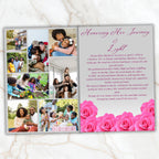 6 Pages Pink Rose Funeral Program Template, Bi-Fold Funeral Program, Obituary Celebration Of Life Program, Digital Download - Editable Memorial Canva Template