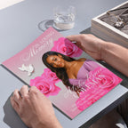 6 Pages Pink Rose Funeral Program Template, Bi-Fold Funeral Program, Obituary Celebration Of Life Program, Digital Download - Editable Memorial Canva Template