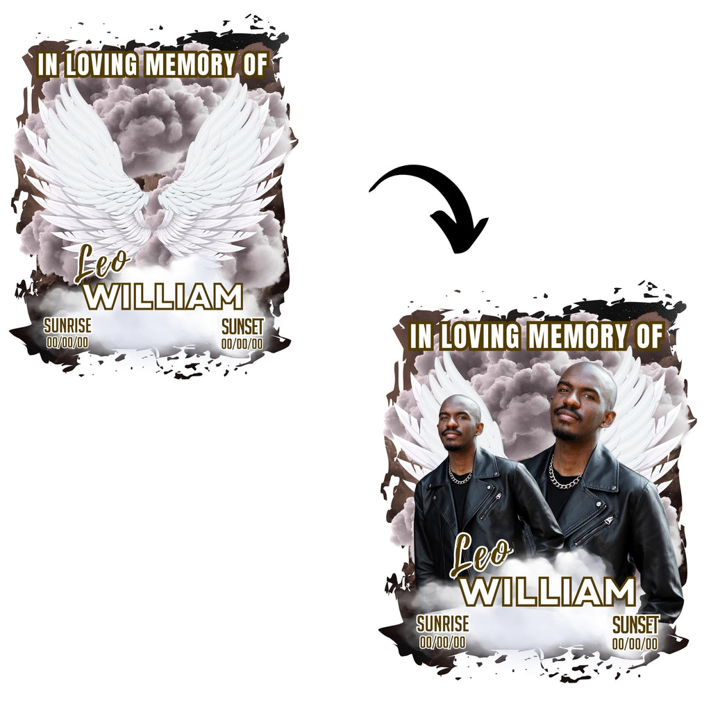 10 Editable Memorial T Shirt Canva Editable Templates, In Loving Memory T Shirt Template, Memorial Canva Template, Remembrance Favor - Editable Memorial Canva Template