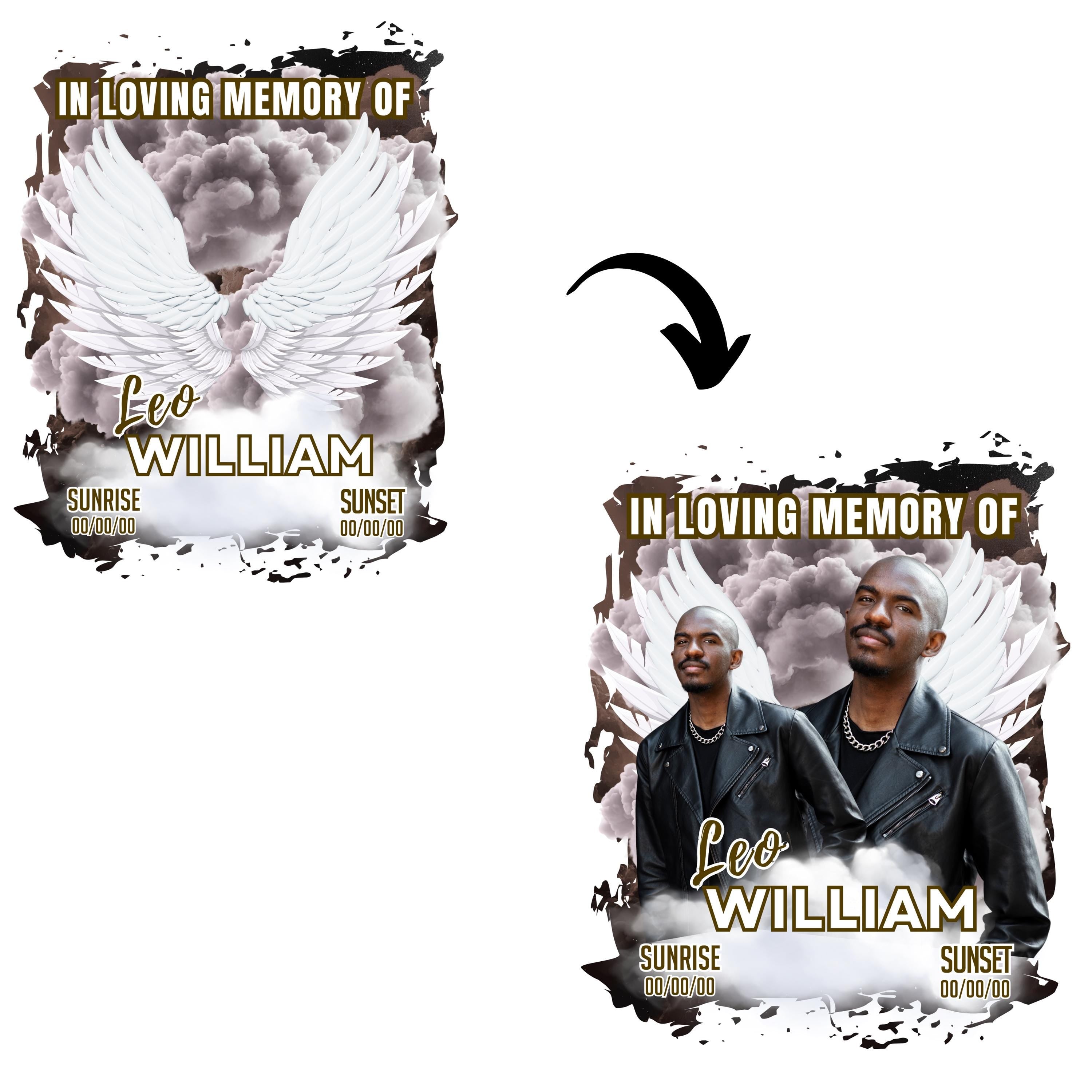 10 Editable Memorial T Shirt Canva Editable Templates, In Loving Memory T Shirt Template, Memorial Canva Template, Remembrance Favor - Editable Memorial Canva Template
