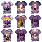 11 In Loving Memory Design Canva Editable T Shirt, purple All over Memorial Shirt Bundle, Heavens Stairway, Funeral Background - Editable Memorial Canva Template