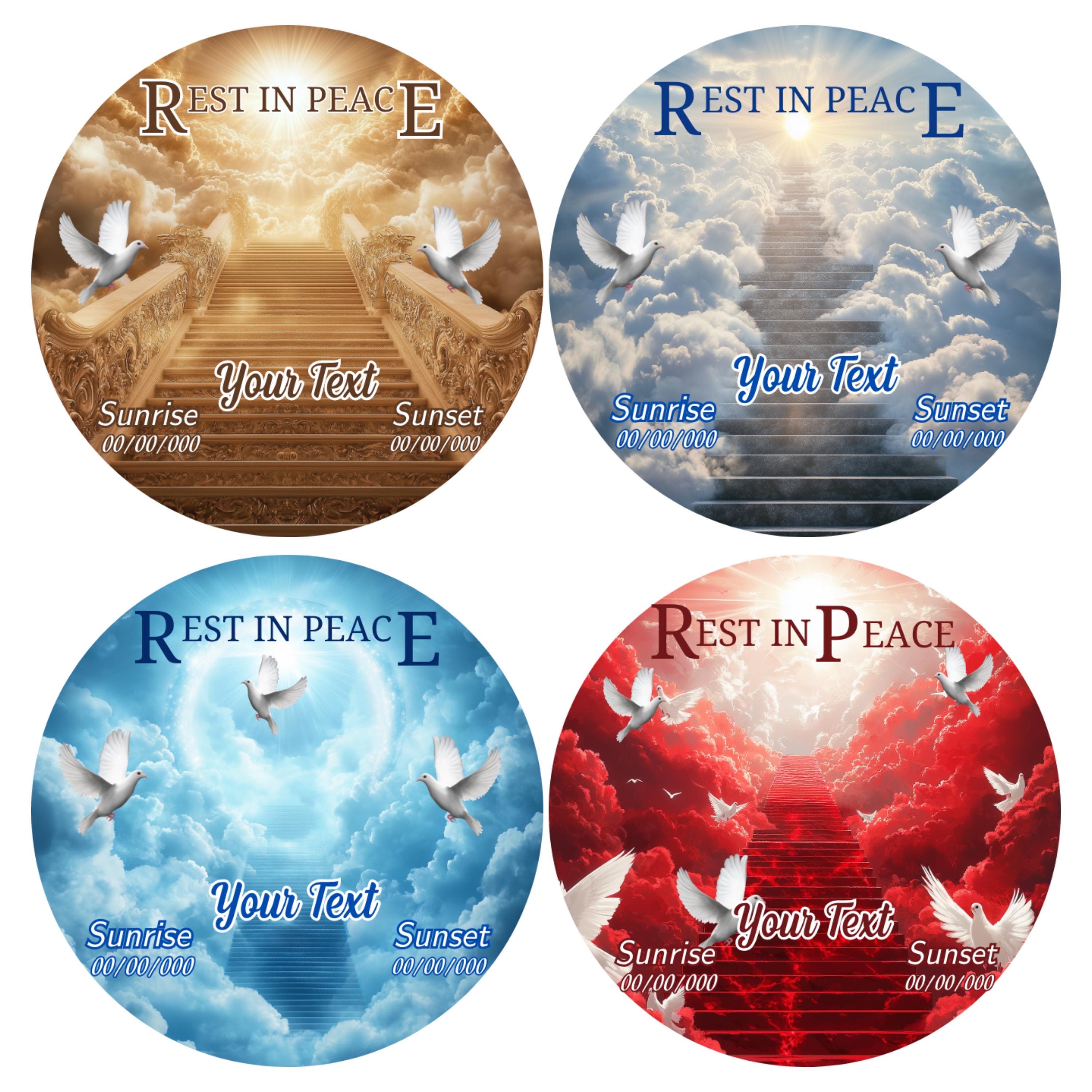 30 Rest in Peace Pin Button Canva Editable Templates, Memorial Pin Button Canva Designs, In Loving Memory Pin Button, Digital Download - Editable Memorial Canva Template