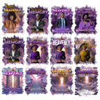 16 Happy Heavenly Purple Birthday Memorial T Shirt Editable Templates, In Loving Memory Editable Templates, Memorial Canva T Shirt Template - Editable Memorial Canva Template