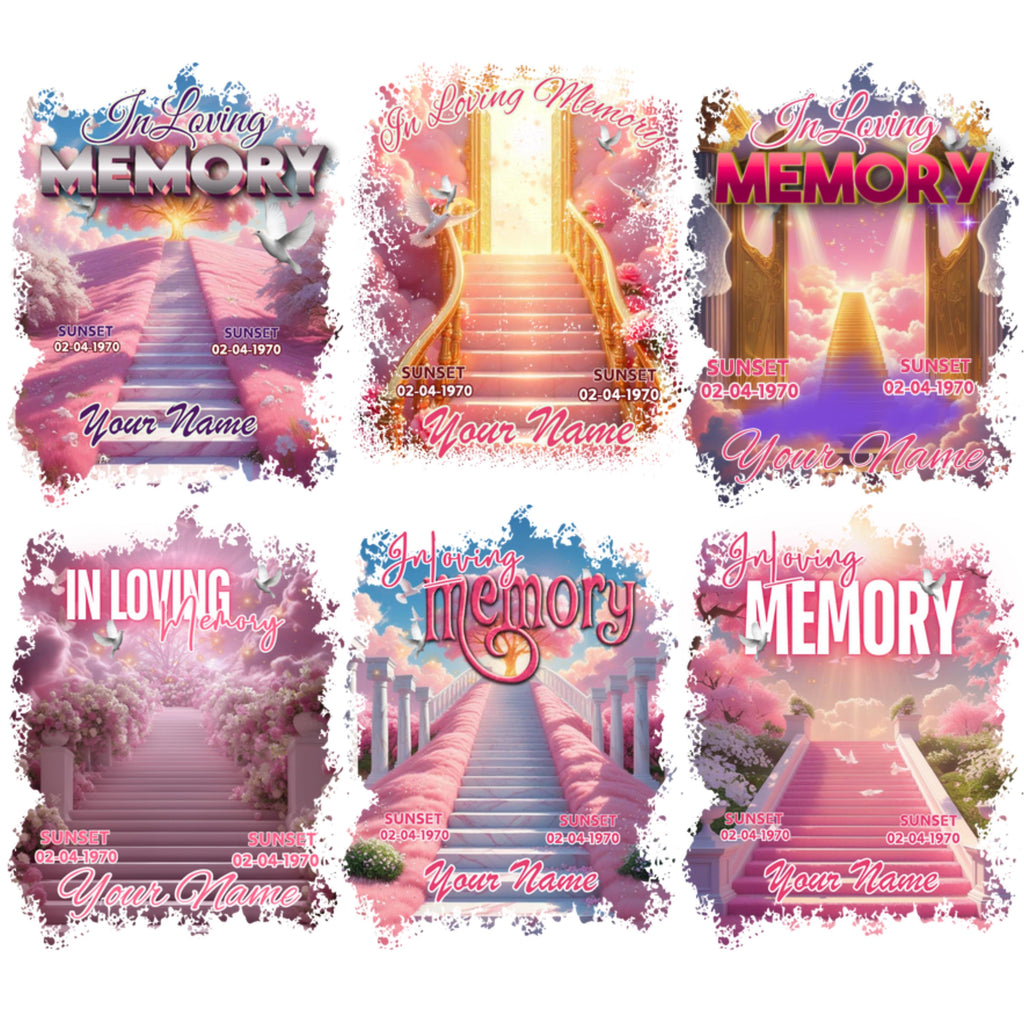 23 In Loving Memory Pink T Shirt Canva Editable Templates, In Loving Memory Templates, Memorial Canva Template, Funeral & Celebration - Editable Memorial Canva Template