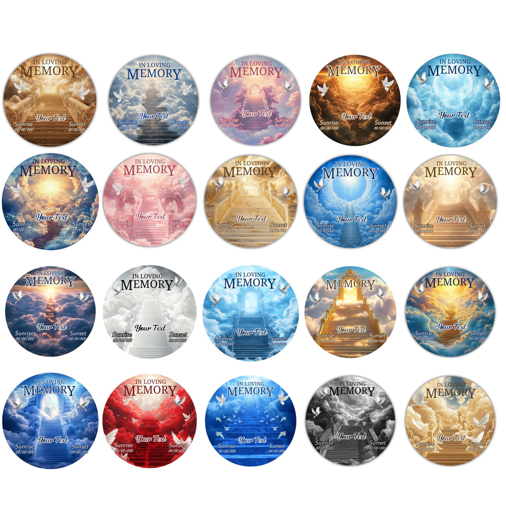 30 In Loving Memory Pin Button Canva Editable Templates, Memorial Pin Button Canva Designs, Rest in Peace Pin Button, Digital Download - Editable Memorial Canva Template