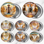 40 In Loving Memory Golden Pin Button Canva Editable Templates, Memorial Pin Button Canva Design, Rest in Peace Pin Button, Digital Download - Editable Memorial Canva Template