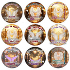40 In Loving Memory Golden Pin Button Canva Editable Templates, Memorial Pin Button Canva Design, Rest in Peace Pin Button, Digital Download - Editable Memorial Canva Template