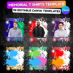 11 In Loving Memory T Shirt Canva Editable Templates, In Loving Memory Templates, Memorial Canva Template, Funeral & Celebration of Life - Editable Memorial Canva Template