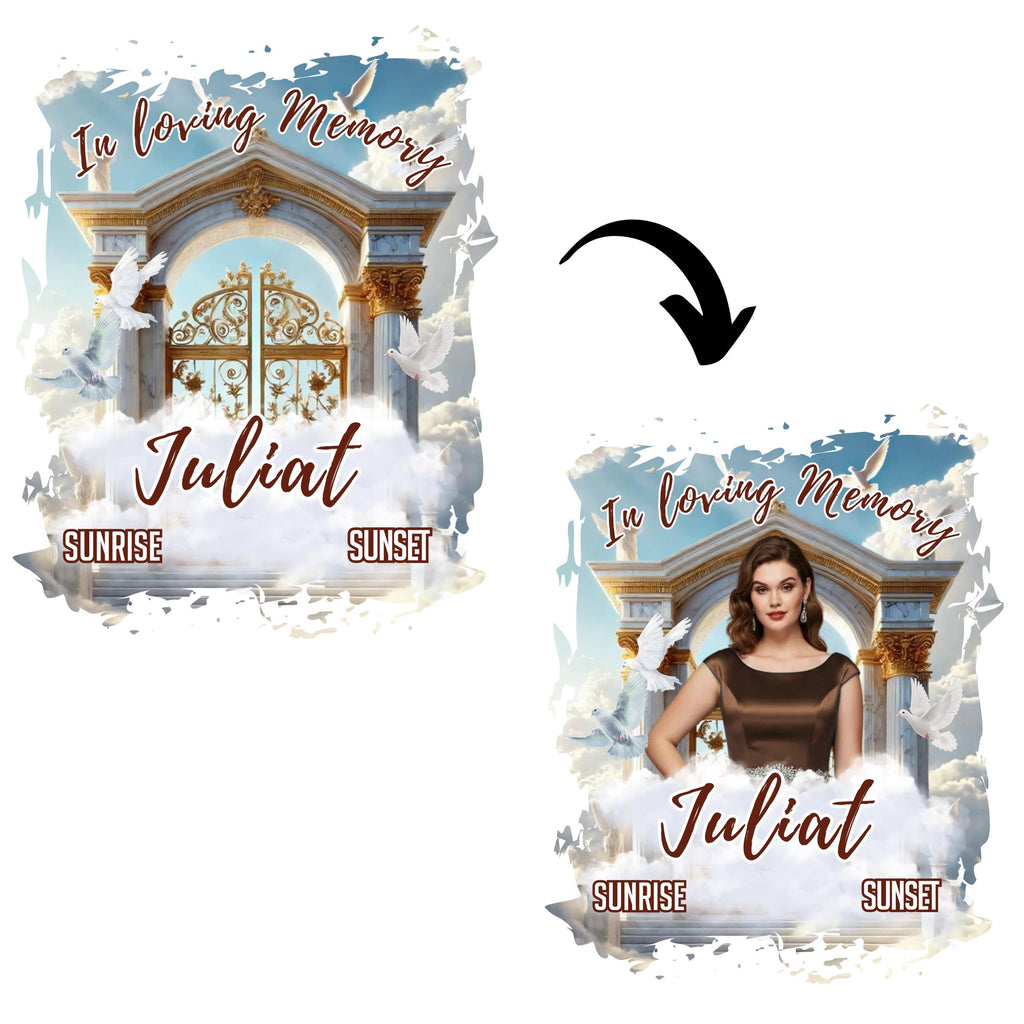 10 In Loving Memory Editable Template, Memorial Styrofoam Cup Design, Mug Sticker Template, Customize Party T Shirts - Editable Memorial Canva Template
