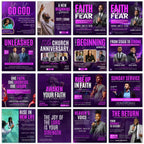 15 Church Worship Flyer Canva Editable Template, Sunday Service Church Flyer, Religious Event Flyer, Praise and Worship, Christian Church - Editable Memorial Canva Template