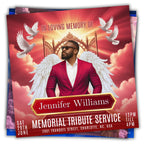 15 Memorial Church Flyer Canva Editable Template, In Loving Memory Flyer, Rest In Piecs Flyer, Funeral Invite Flyer Template - Editable Memorial Canva Template