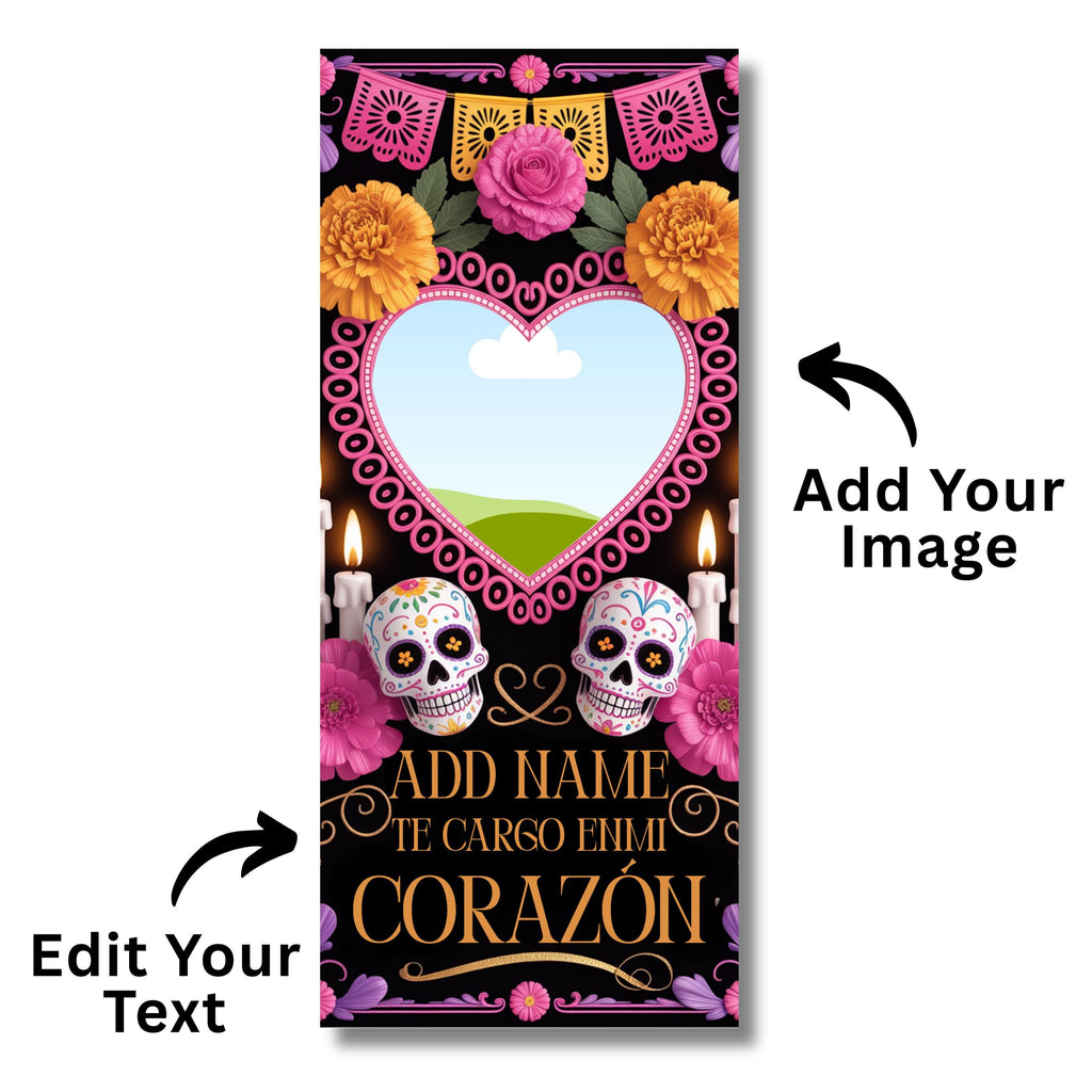 23 Día De Los Muertos Candle Labels, Tall Cylinder Candle Wraps, Editable Canva Memorial Stickers, Funeral Labels Digital Download - Editable Memorial Canva Template