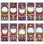 13 Día De Los Muertos Candle Labels, Tall Cylinder Candle Wraps, Editable Canva Memorial Stickers, Funeral Labels Digital Download - Editable Memorial Canva Template