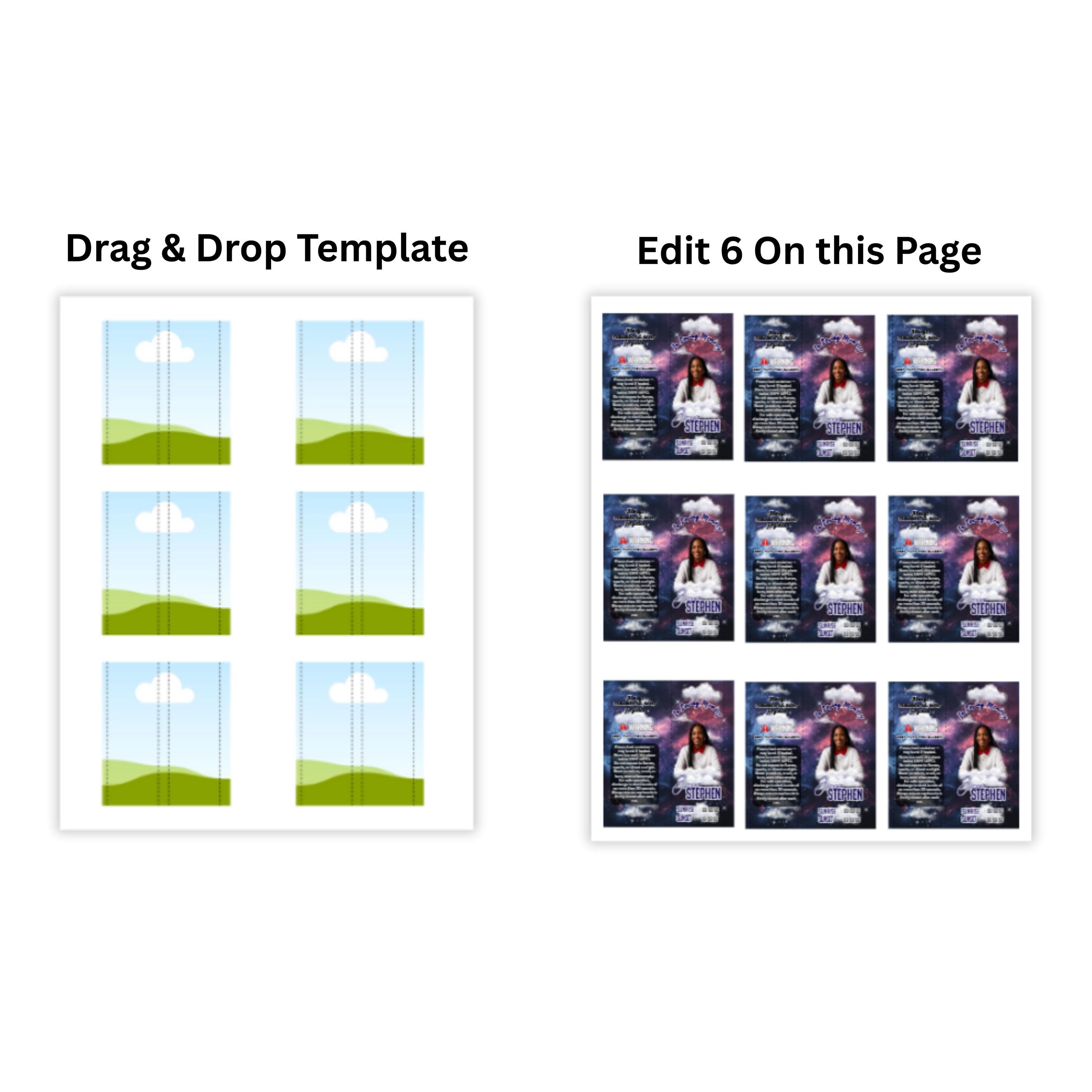 10 Memorial Lighter Canva Editable Template, In Loving Memory Template, RIP Lighter Label, Memorial Funeral Keeksake, Digital Download - Editable Memorial Canva Template