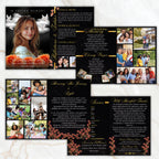 8 Pages Memorial Funeral Program Edtiable Template, In Loving Memory Black Canva Template, Obituary Celebration Of Life Program - Editable Memorial Canva Template
