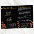 8 Pages Memorial Funeral Program Edtiable Template, In Loving Memory Black Canva Template, Obituary Celebration Of Life Program - Editable Memorial Canva Template