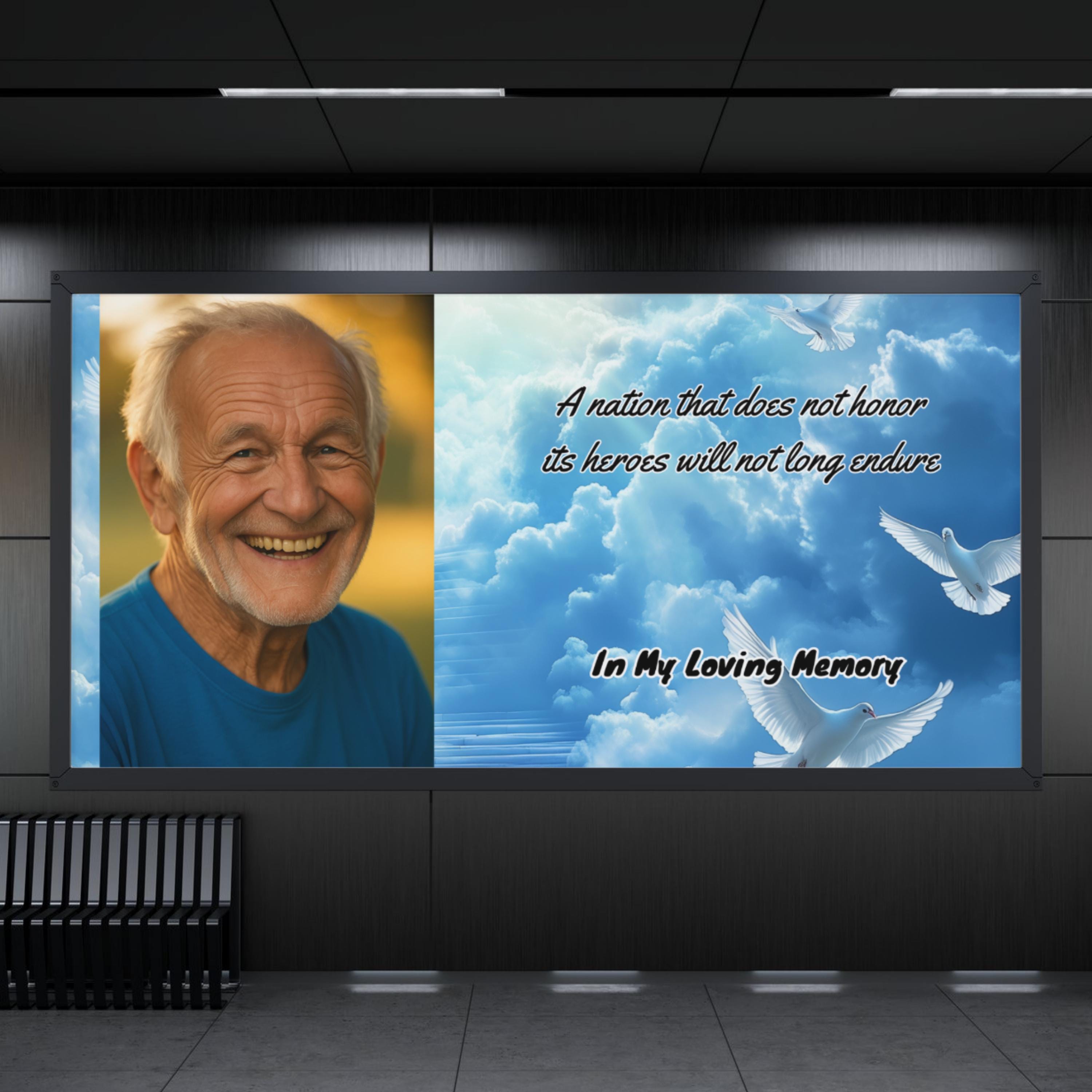 23 Memorial Poem Photo Frame Canva Editable Template, In Loving Memory Poem Photo Frame, Goodbyes Are Not Forever Poem, Funeral Template - Editable Memorial Canva Template