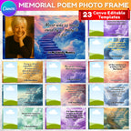 23 Memorial Poem Photo Frame Canva Editable Template, In Loving Memory Poem Photo Frame, Goodbyes Are Not Forever Poem, Funeral Template - Editable Memorial Canva Template