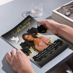 6 Pages Black and Gold Funeral Program Template, Bi-Fold Funeral Program, Obituary Celebration Of Life Program, Digital Download - Editable Memorial Canva Template