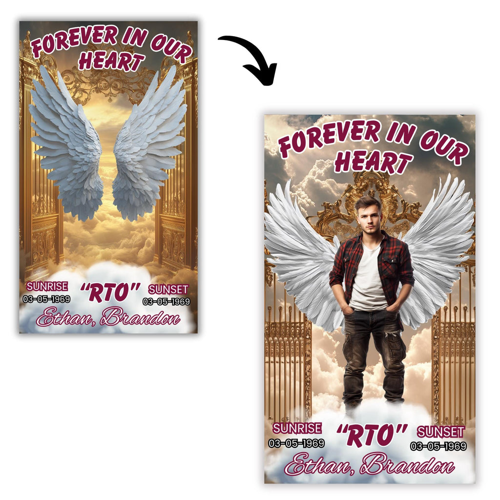 40 In Loving Memory Canva Editable Templates, Memorial Canva Editable Templates, Rest In Peace, Forever In Our Heart Canva Templates - Editable Memorial Canva Template