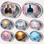 20 In Loving Memory Pin Button Canva Editable Templates, Memorial Pin Button Canva Designs, Rest in Peace Pin Button, Digital Download - Editable Memorial Canva Template