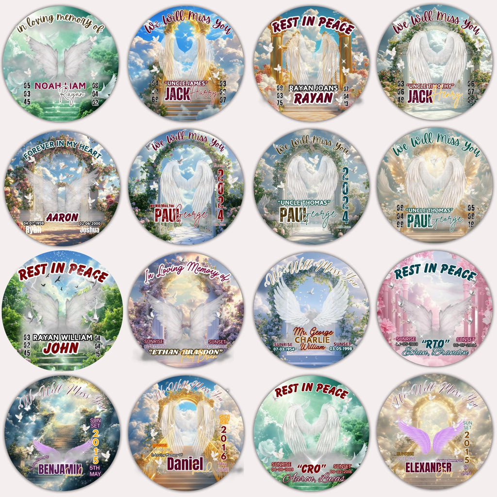 20 In Loving Memory Pin Button Canva Editable Templates, Memorial Pin Button Canva Designs, Rest in Peace Pin Button, Digital Download - Editable Memorial Canva Template