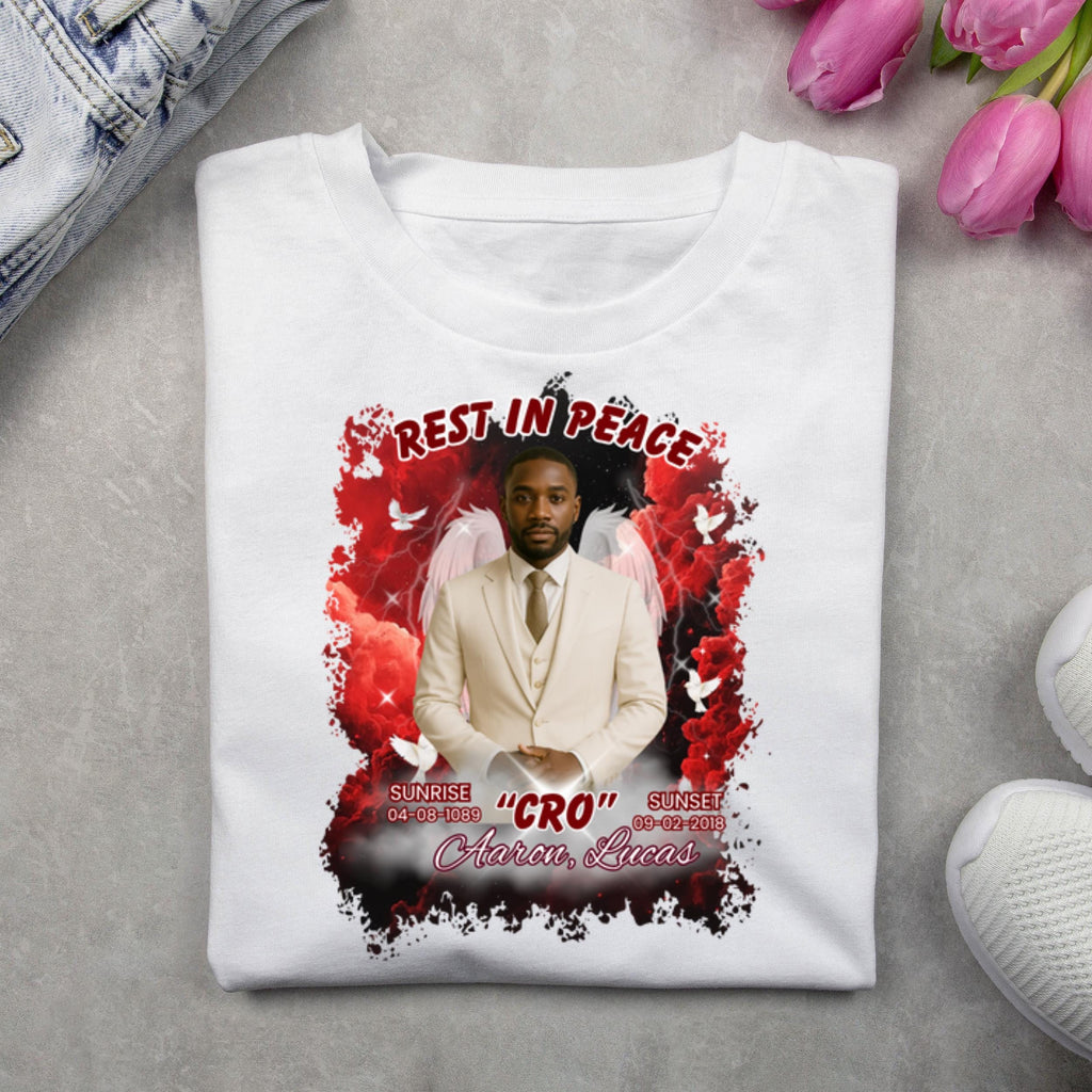 15 In Loving Memory T Shirt Canva Editable Templates, Memorial Canva Template, Rest In Peace, We Will Miss You, Foreever In Our Heart - Editable Memorial Canva Template