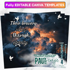 20 In Loving Memory Tumbler Canva Editable Template, Memorial Canva Editable Template, Add your Own Photo Canva Tumbler, Digital Download - Editable Memorial Canva Template