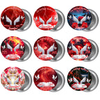 10 In Loving Memory Red Pin Button Canva Editable Templates Bundle, In Loving Memory, Memorial Red Pin Button Template, Funeral Button Favor - Editable Memorial Canva Template
