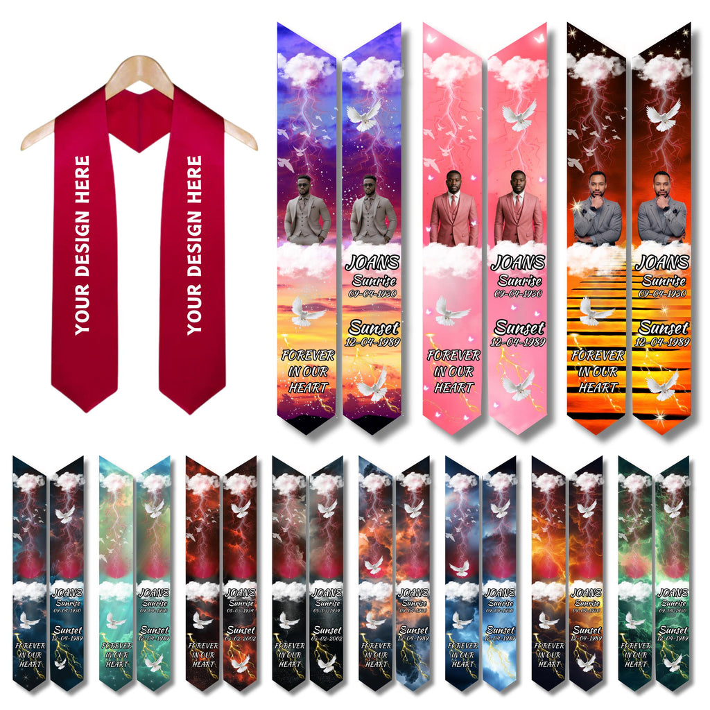 30 Memorial Stole Canva Editable Templates, In Loving Memory Templates, Memorial Canva Template, Funeral & Celebration, Digital Download - Editable Memorial Canva Template
