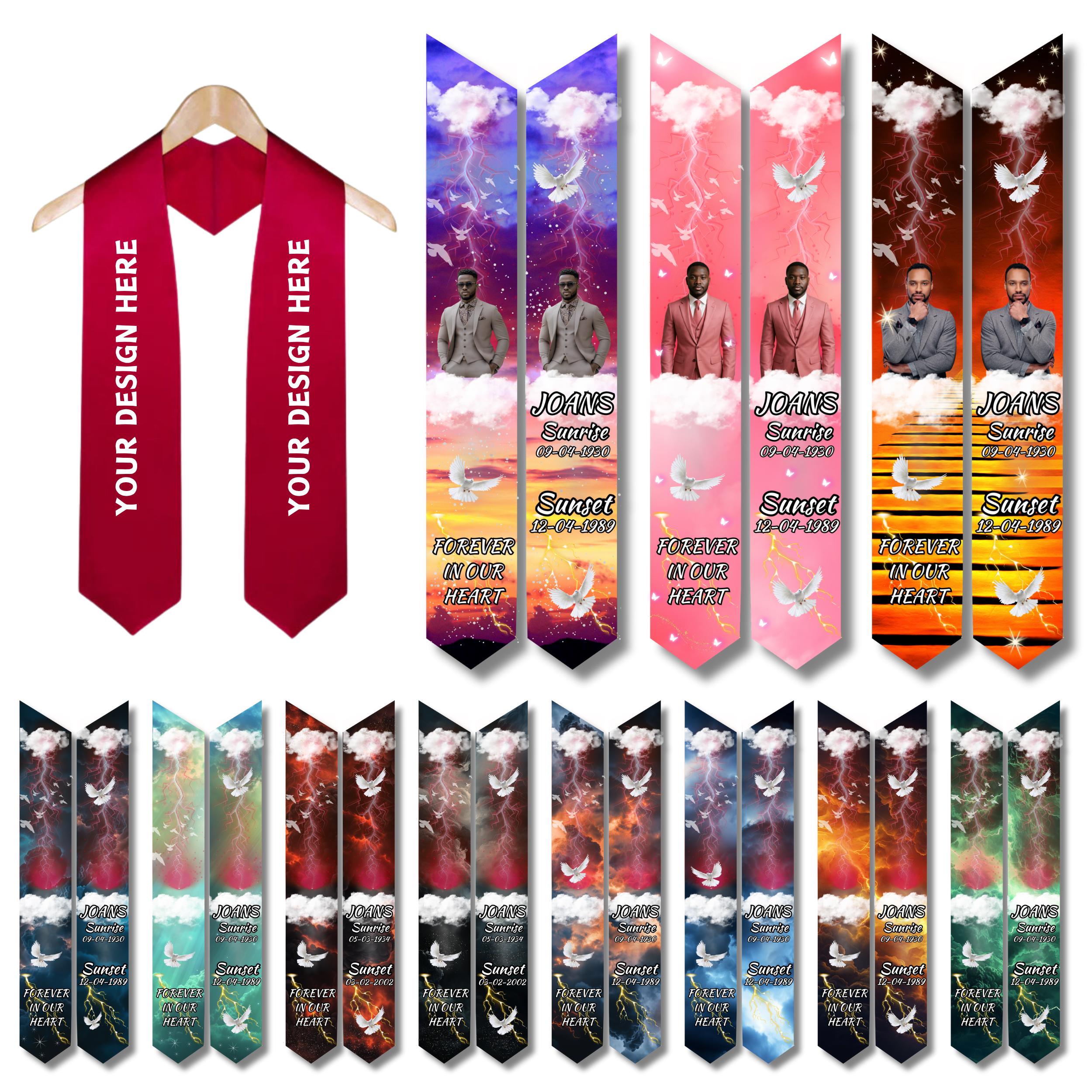 30 Memorial Stole Canva Editable Templates, In Loving Memory Templates, Memorial Canva Template, Funeral & Celebration, Digital Download - Editable Memorial Canva Template
