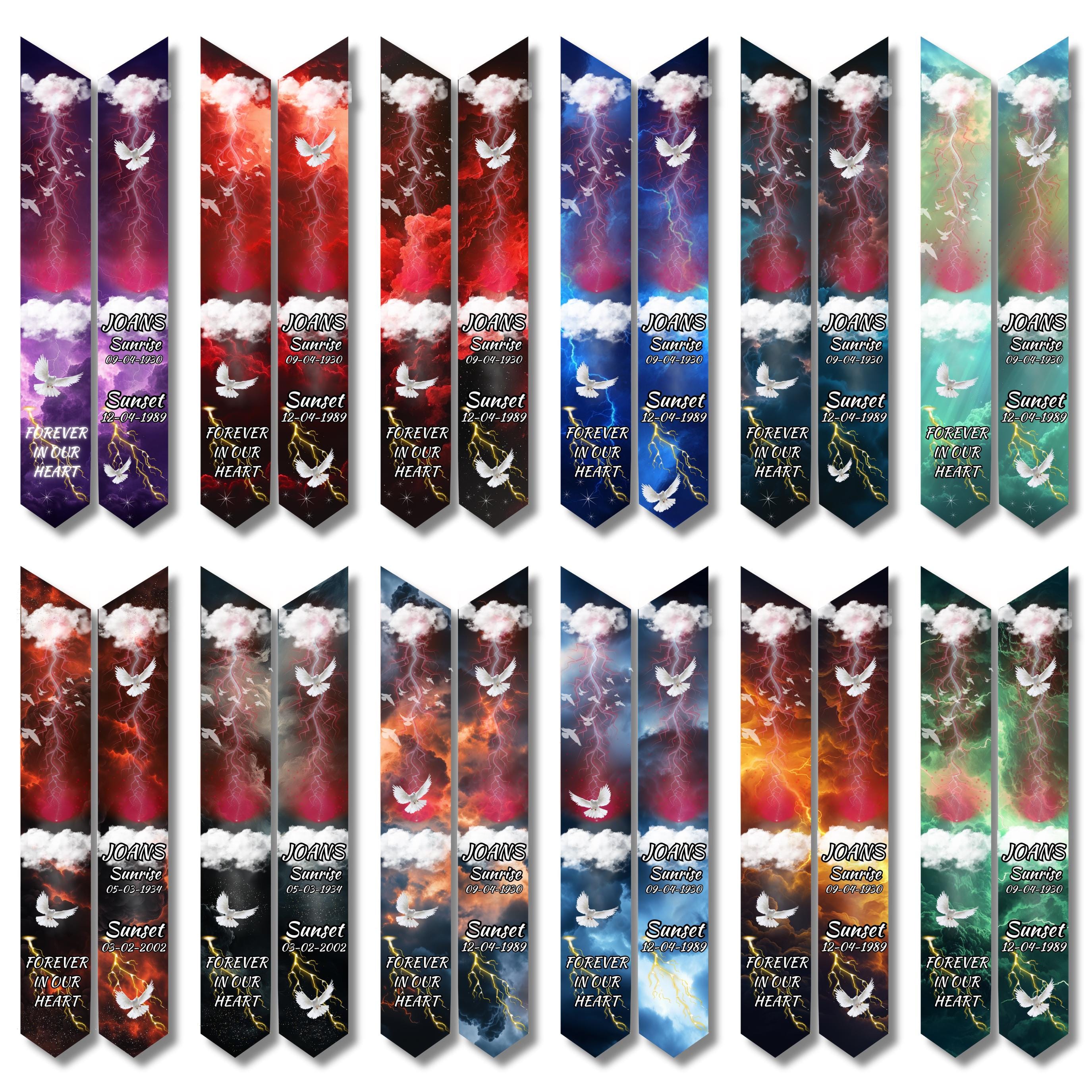 30 Memorial Stole Canva Editable Templates, In Loving Memory Templates, Memorial Canva Template, Funeral & Celebration, Digital Download - Editable Memorial Canva Template