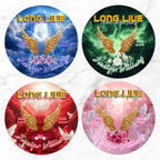 11 Long Live Pin Button Canva Editable Templates, Long Live Pin Button Canva Designs, Funeral T-Shirt Template, Digital Download - Editable Memorial Canva Template
