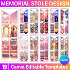 19 Memorial Stole Canva Editable Templates, In Loving Memory Templates, Memorial Canva Template, Funeral & Celebration, Digital Download - Editable Memorial Canva Template